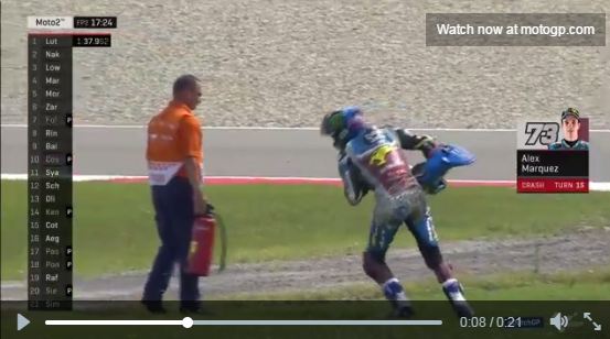 Kecelakaan di Moto2, adik Marc Marquez malah dijadikan lelucon netizen