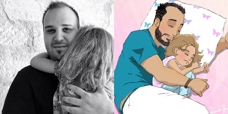 9 Ilustrasi single dad ini bikin kamu jadi terharu