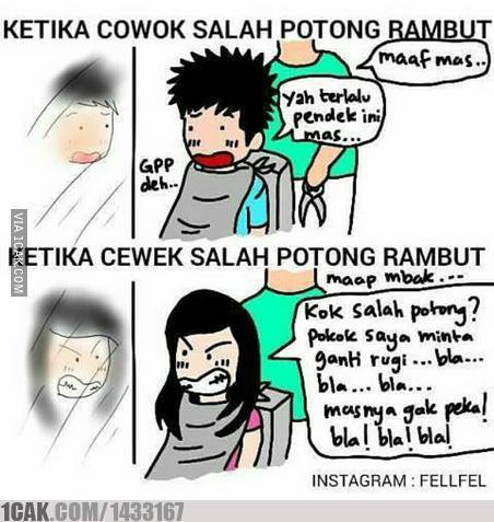meme beda cowok dan cewek 1-22 © 2016 brilio.net