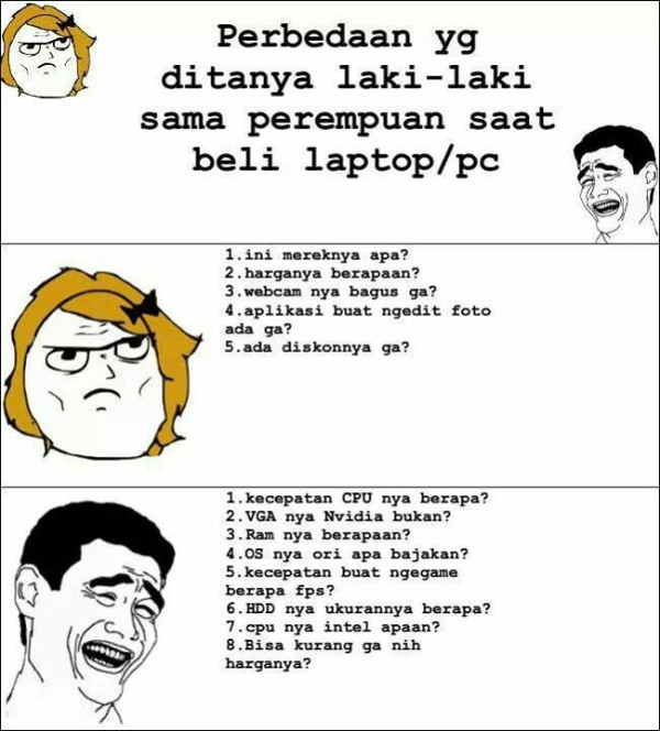 meme beda cowok dan cewek 1-22 © 2016 brilio.net