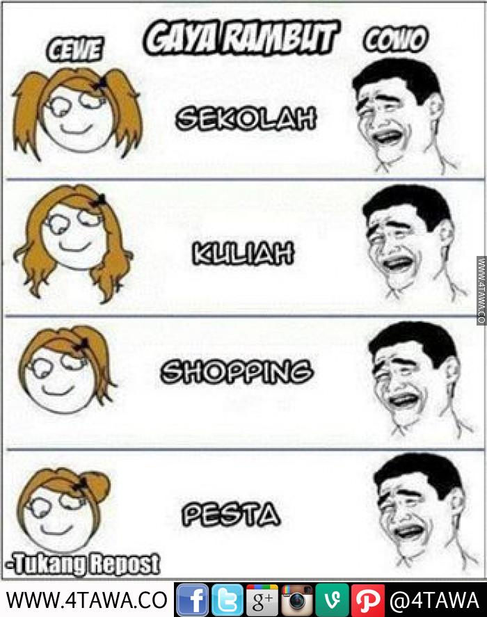 meme beda cowok dan cewek 1-22 © 2016 brilio.net