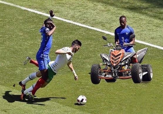 foto editan evra saat prancis vs irlandia ini bikin ngakak © 2016 brilio.net