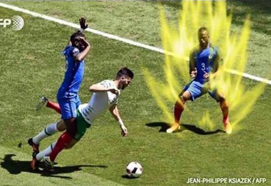 foto editan evra saat prancis vs irlandia ini bikin ngakak © 2016 brilio.net