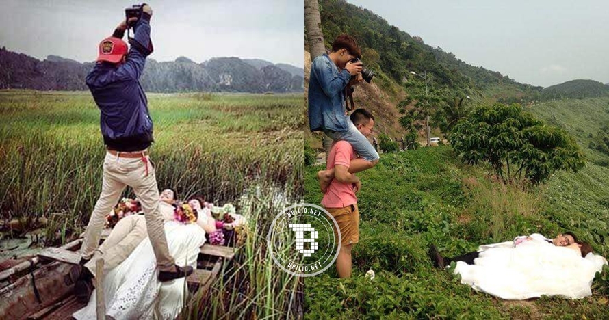 10 Aksi fotografer kocak banget, lebih banyak gaya daripada modelnya!