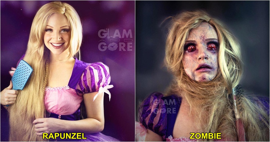 10 Karya makeup ini ubah putri cantik jadi sosok zombie menyeramkan