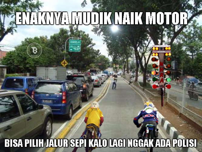 meme mudik pakai motor 1-11 © 2016 brilio.net