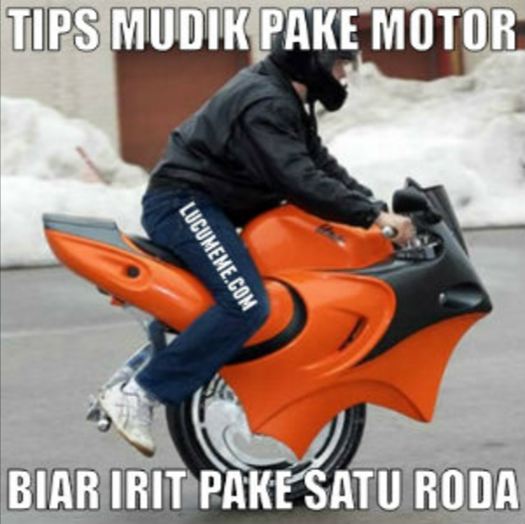 meme mudik pakai motor 1-11 © 2016 brilio.net