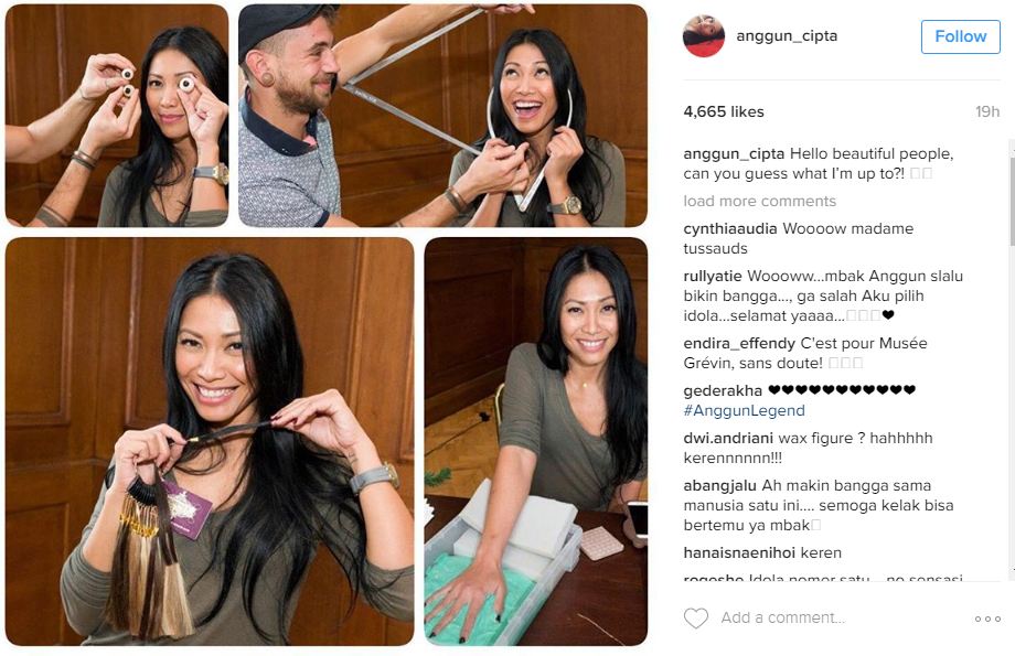 Pamer foto, Anggun akan menjadi patung koleksi Madame Tussauds?