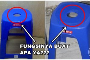 Tak diduga, ternyata ini fungsi lubang yang ada pada kursi plastik