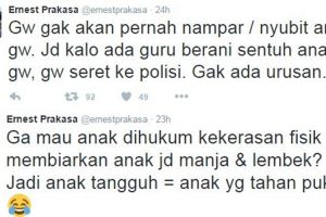 Cuitan Ernest Prakasa soal guru cubit murid ini tuai kontroversi