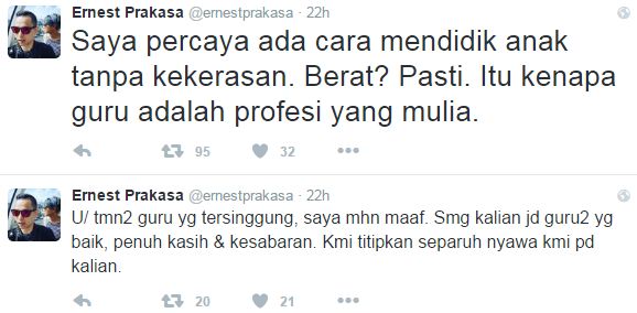 kicauan ernest © 2016 brilio.net