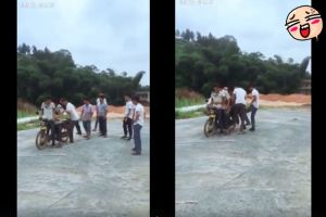 9 Orang ini naik di satu motor, muat nggak ya? 