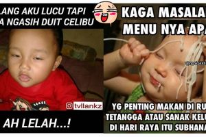 10 Meme tingkah anak kecil waktu lebaran bikin ngakak! 