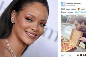 Wow, Rihanna bagi-bagi 1 ton pizza untuk fans, ada apa ya?