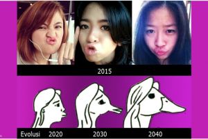 Penggemar 'selfie duck face' termasuk orang yang labil!