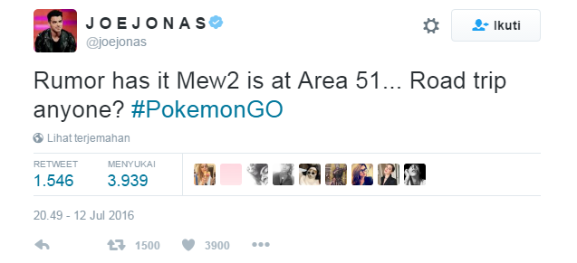 artis pokemon go © 2016 brilio.net