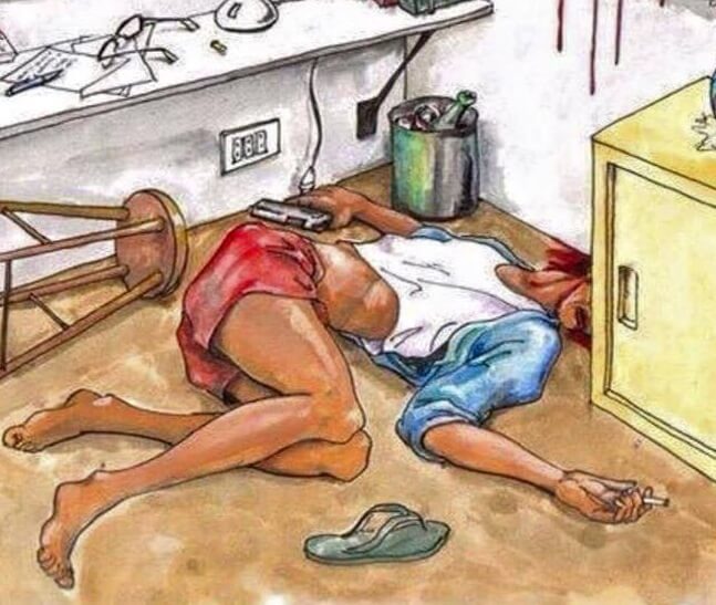 Ilustrasi pembunuhan vs bunuh diri © 2016 brilio.net