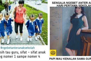 8 Meme 'ngantar anak sekolah' ini kocak, jadi pengen ngantar tiap pagi
