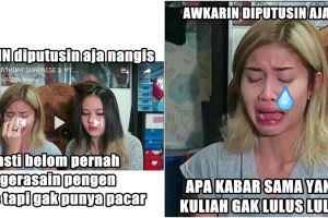 7 Meme 'Awkarin diputusin aja nangis' ini bikin kamu ketawa miris deh