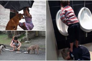 19 Aksi bocah berhati emas ini sindir kamu yang enggan berbuat baik