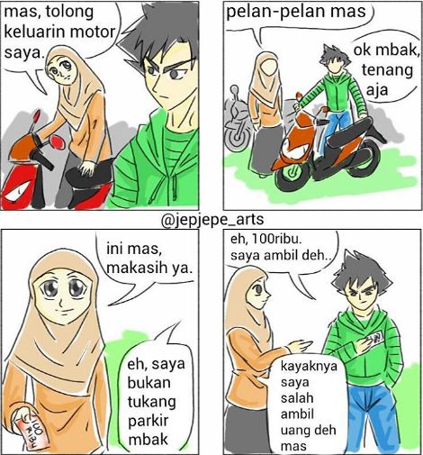 Obrolan kocak dengan tukang parkir 1-11 © 2016 brilio.net Obrolan kocak dengan tukang parkir 1-11 © 2016 brilio.net