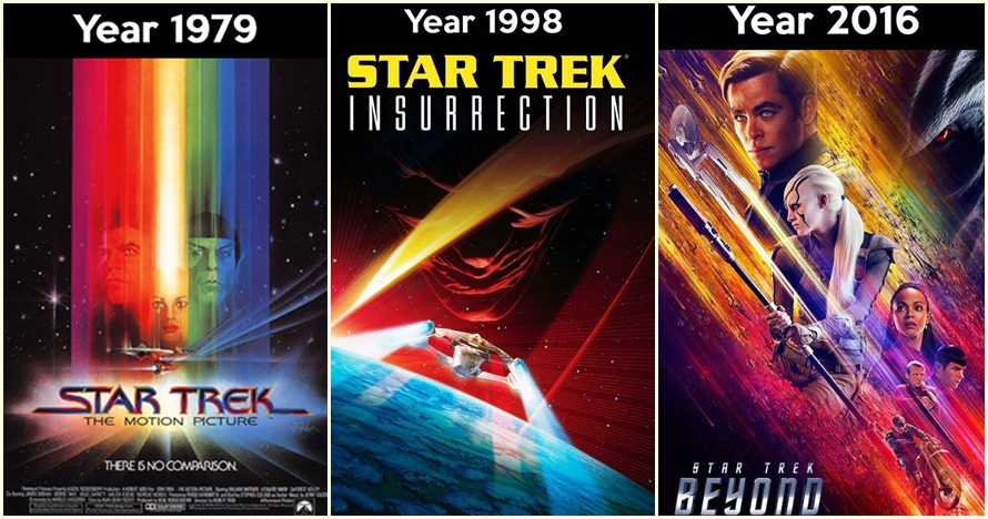 13 Evolusi poster film Star Trek dari seri ke seri, makin keren aja!