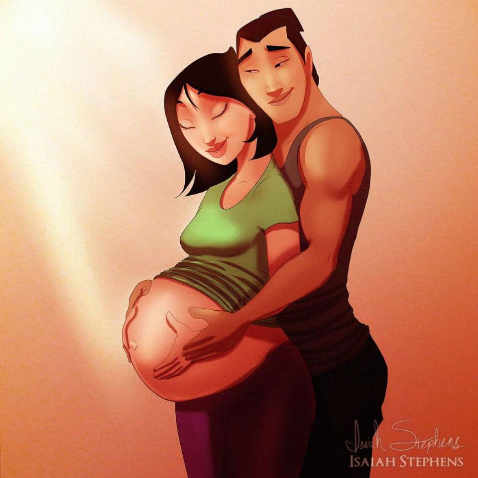 Begini jadinya kalau 9 Putri Disney hamil & punya anak, bikin haru!