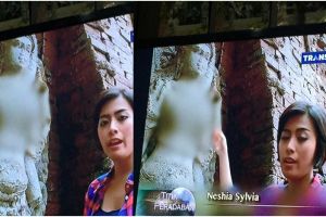 Netizen dibikin ngakak, patung bersejarah juga kena sensor TV