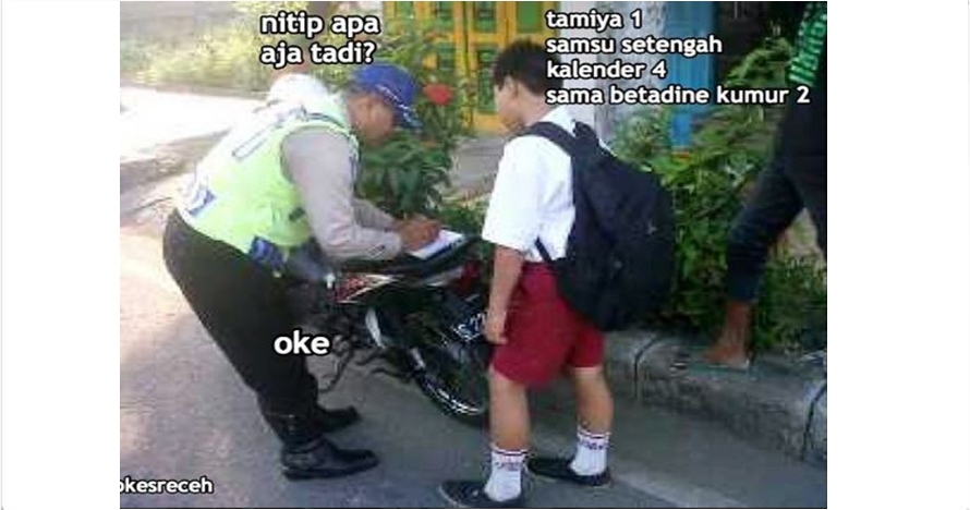 16 Pelesetan percakapan pak polisi ini bikin ketawa ngakak