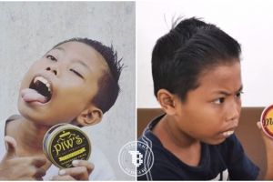 Gaya lucu bocah ini promosikan pomade bikin harimu ceria!