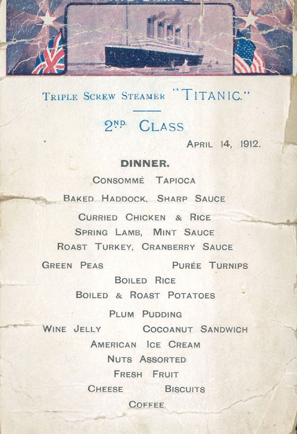 menu titanic © 2016 brilio.net menu titanic © 2016 brilio.net