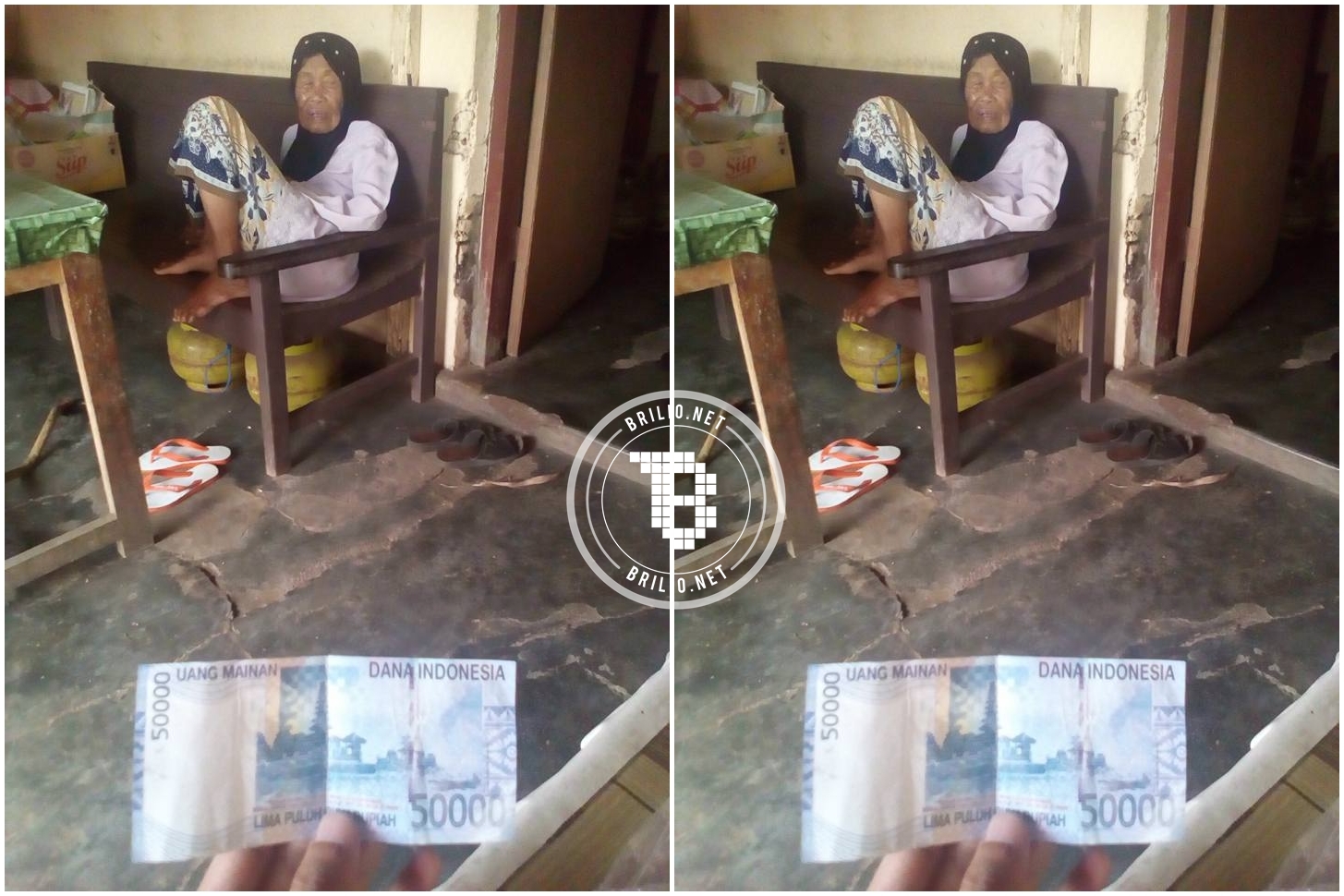 Nenek ini dagangannya dibeli pakai uang mainan, duh tega banget!