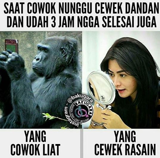 meme nunggu cewek dandan 1-10 © 2016 brilio.net