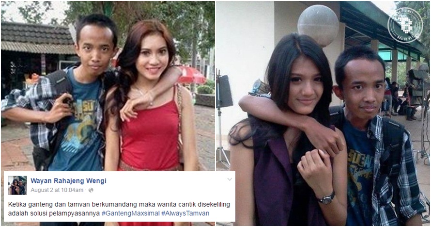 Status dan foto editan bocah sok ganteng ini bikin ketawa