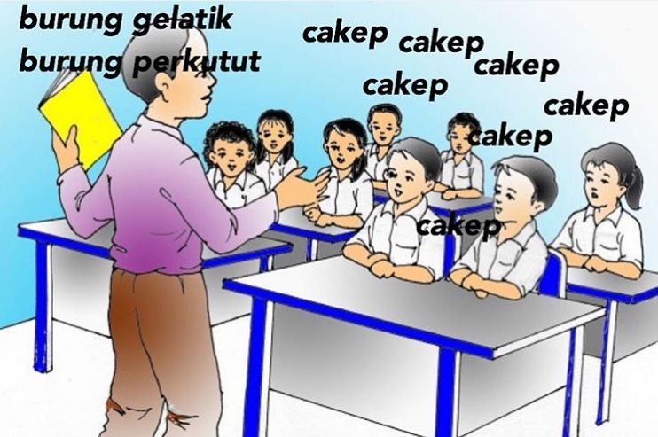 pelesetan obrolan di kelas 1-16 © 2016 brilio.net