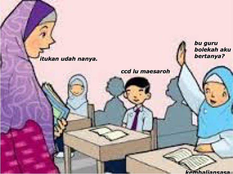 pelesetan obrolan di kelas 1-16 © 2016 brilio.net