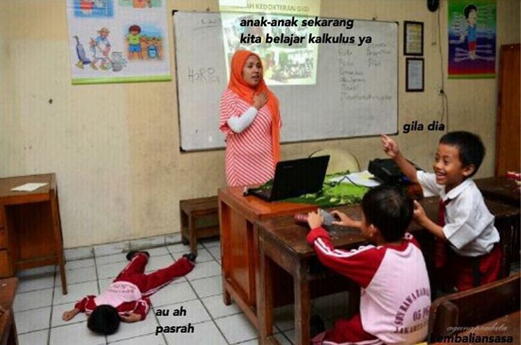 pelesetan obrolan di kelas 1-16 © 2016 brilio.net