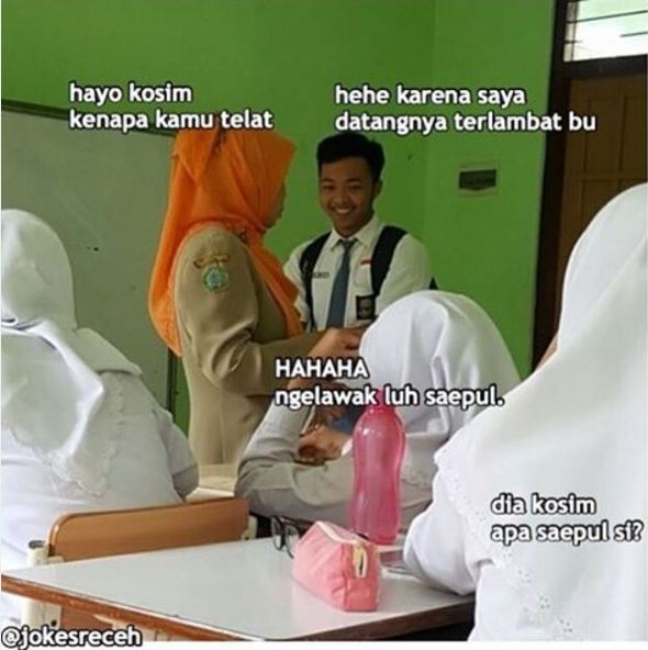 pelesetan obrolan di kelas 1-16 © 2016 brilio.net