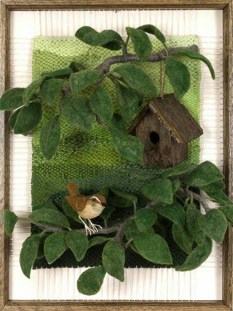 Lukisan 3 dimensi dari benang rajut karya Doktor Sains ini keren