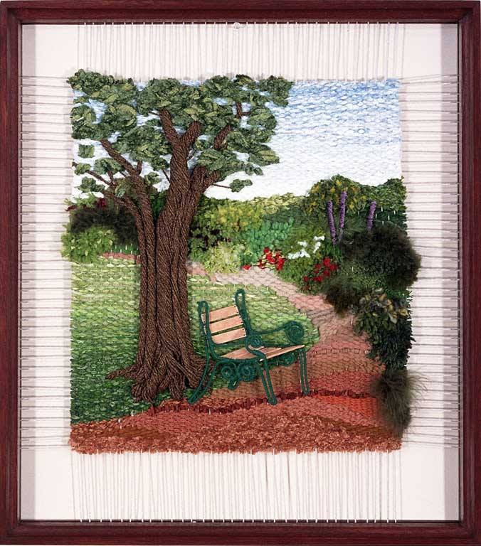 Lukisan 3 dimensi dari benang rajut karya Doktor Sains ini keren