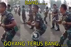 Aksi tentara joget ini bikin ngakak netizen, luwes banget deh!