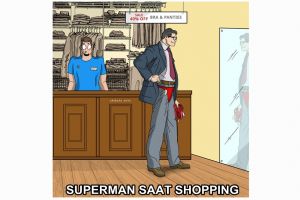 Ini jadinya kalau para superhero sedang shopping, keren juga nih!