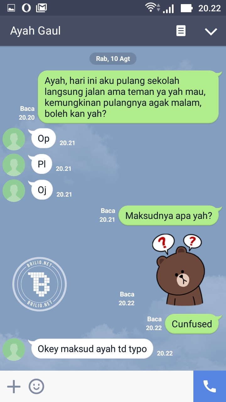 line ayah dan anak © 2016 brilio.net
