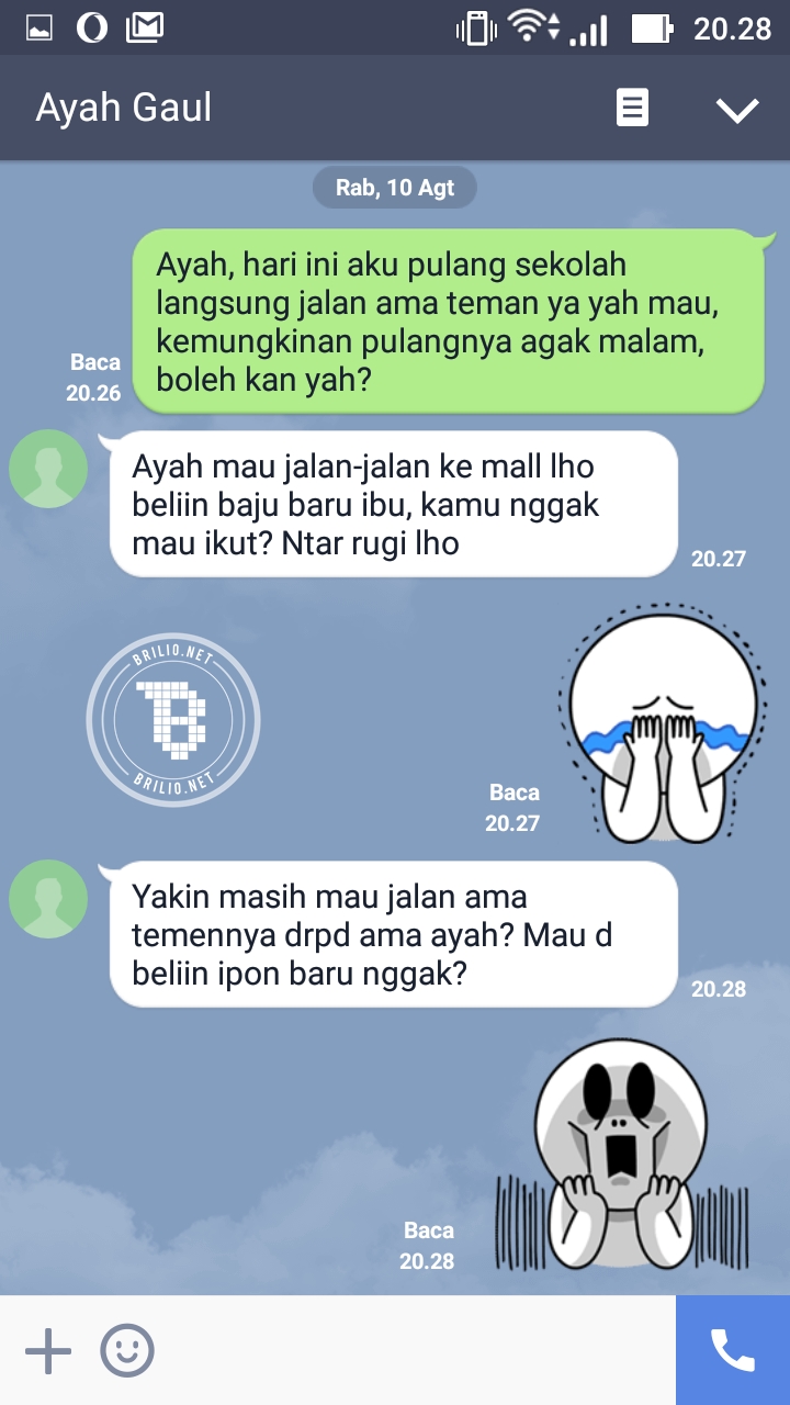 line ayah dan anak © 2016 brilio.net