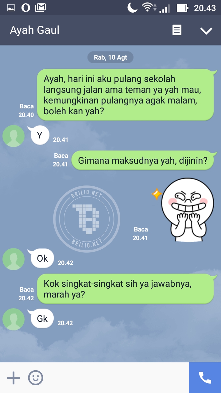 line ayah dan anak © 2016 brilio.net