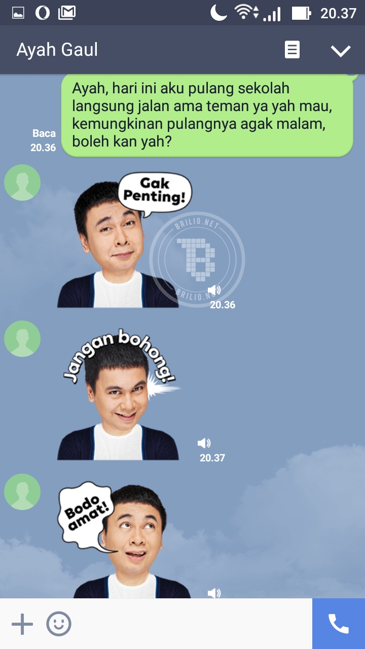 line ayah dan anak © 2016 brilio.net