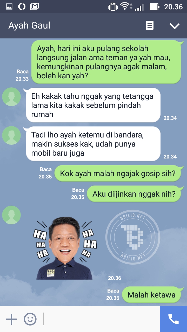 line ayah dan anak © 2016 brilio.net