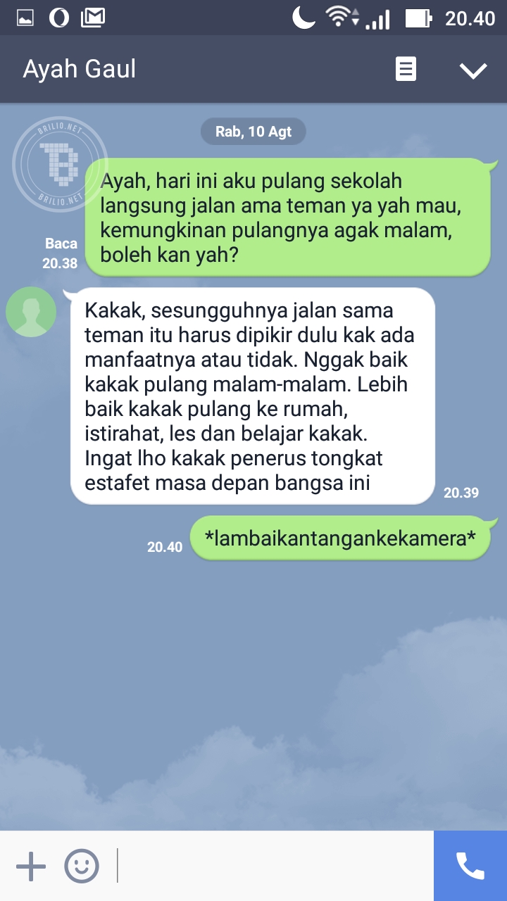 line ayah dan anak © 2016 brilio.net