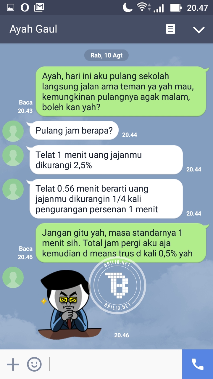 line ayah dan anak © 2016 brilio.net