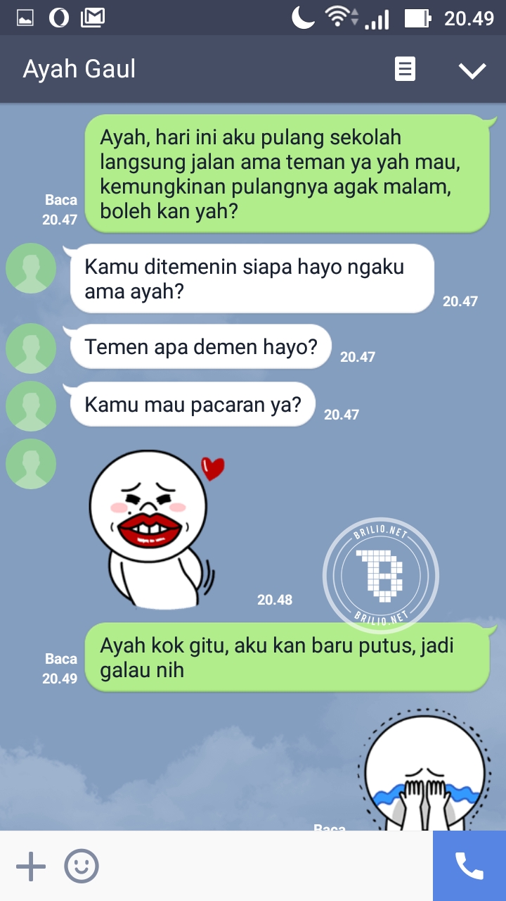 line ayah dan anak © 2016 brilio.net